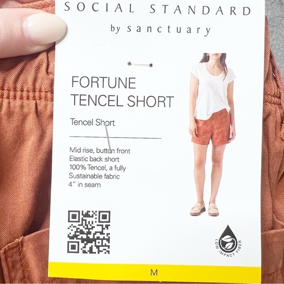 New with Tag Women’s Social Standard by Sanctuary Fortune Tencel Summer Shorts - Picture 13 of 16